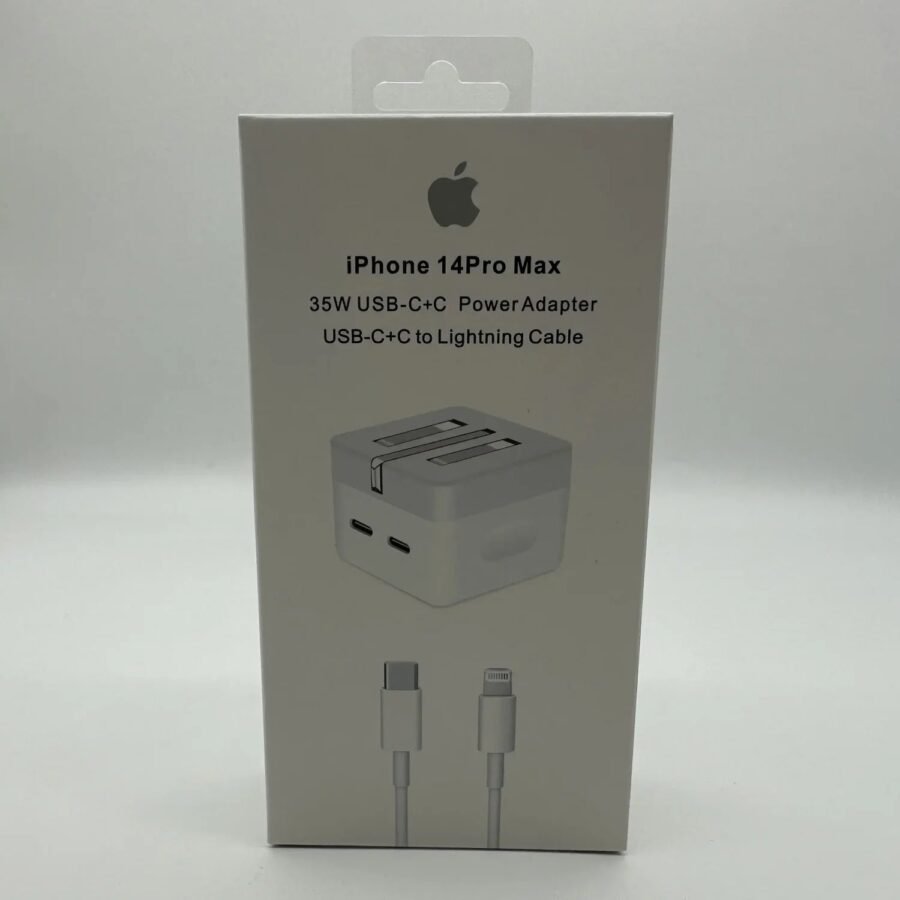 35W Dual Port USB-C Power Adapter Lightning Cable
